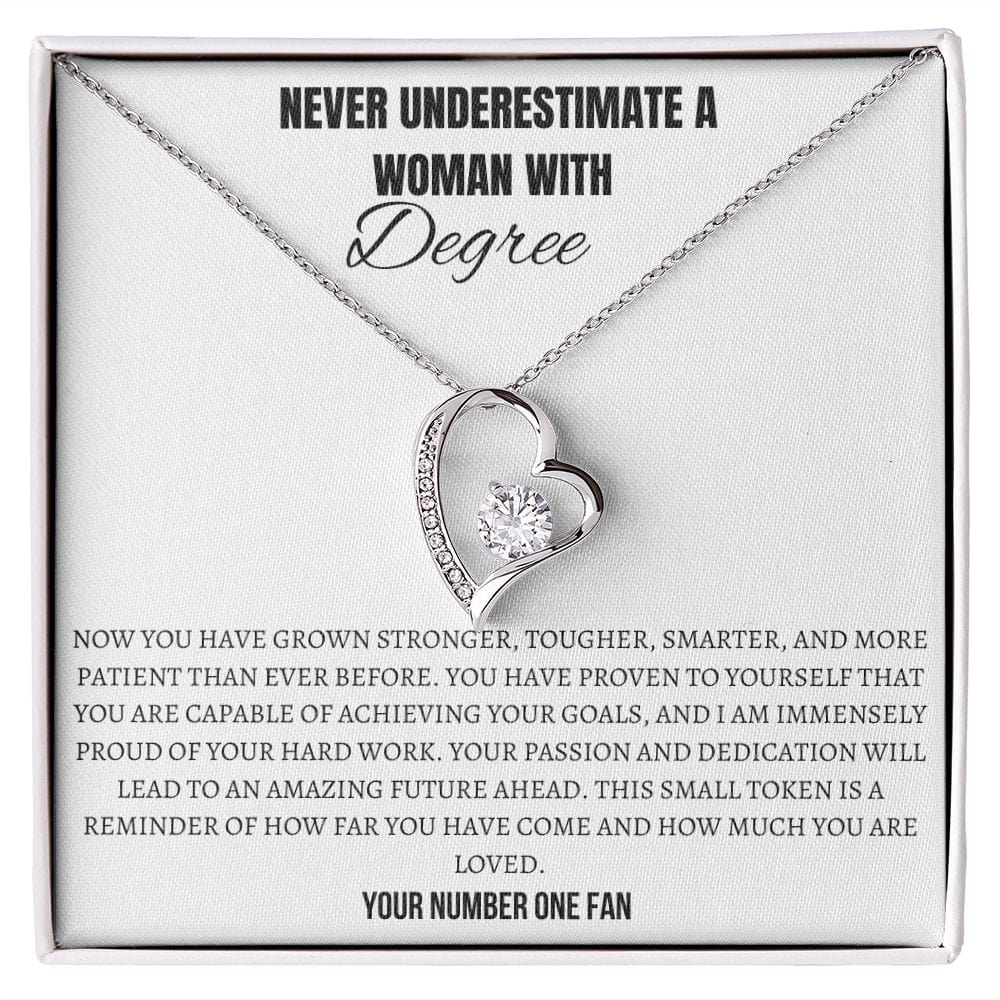 Never underestimate a WOMAN with a DEGREE -You have grown stronger and tougher