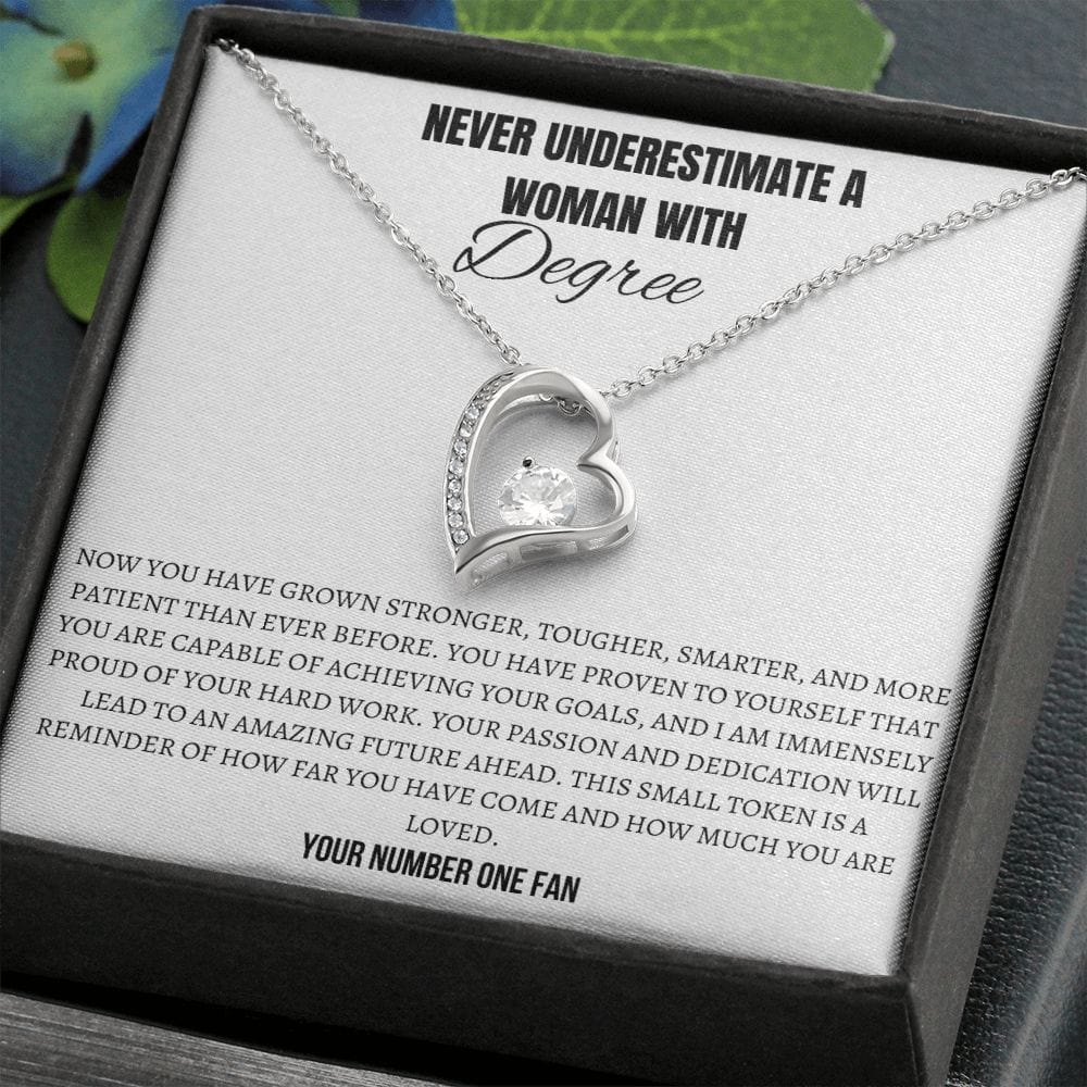 Never underestimate a WOMAN with a DEGREE -You have grown stronger and tougher