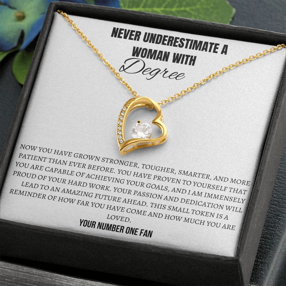 Never underestimate a WOMAN with a DEGREE -You have grown stronger and tougher