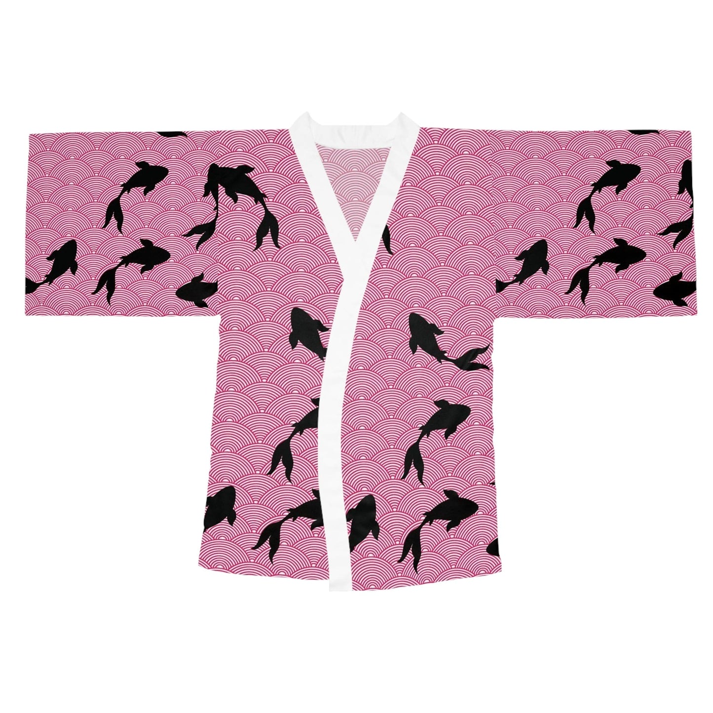 Koi Motif Sleeve Kimono Robe (AOP)