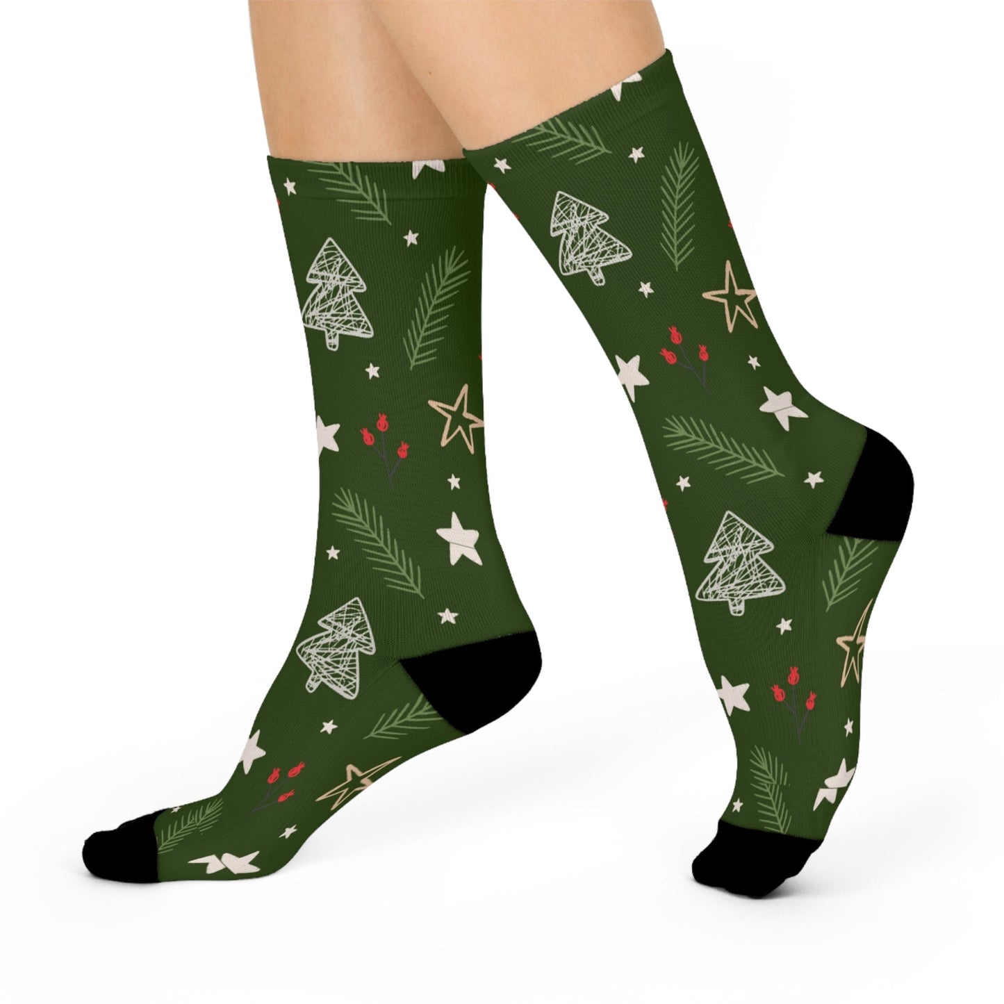 Cushioned Crew Socks Forest Green