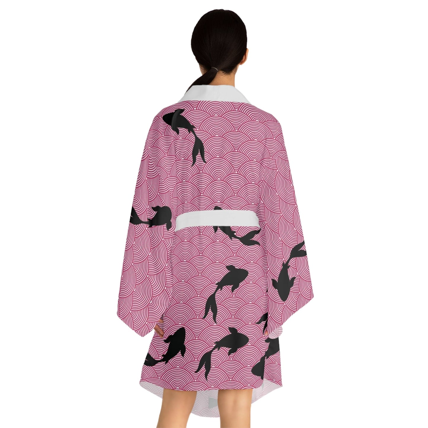 Koi Motif Sleeve Kimono Robe (AOP)