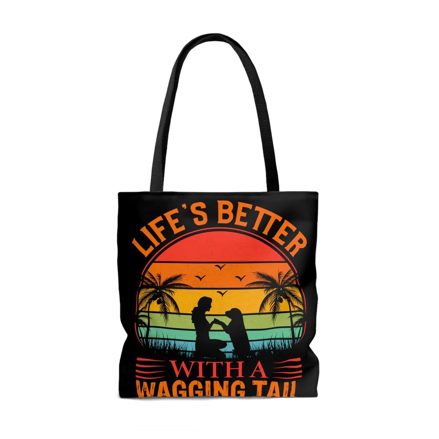 Life is Better with a Wagging Tail Tote Bag (AOP)