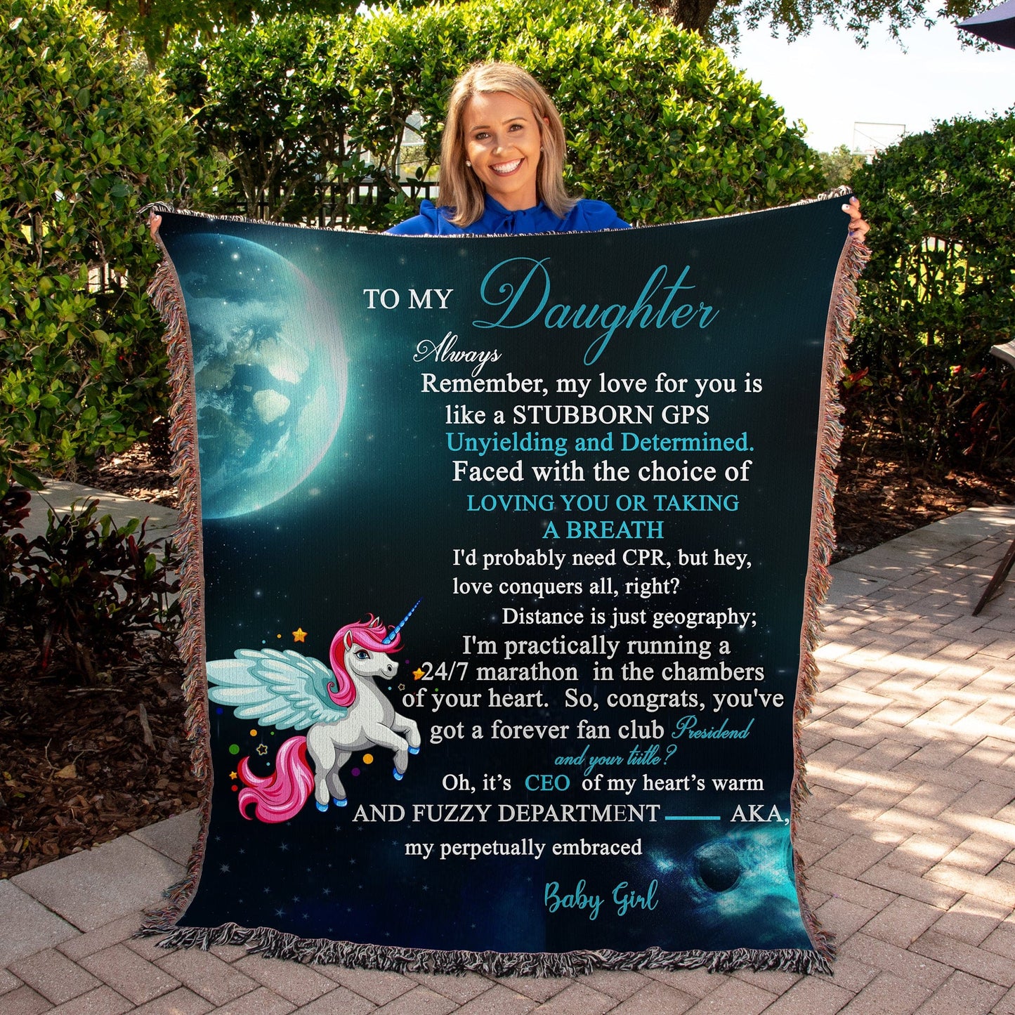 To My Daughter - Heirloom Woven Blanket GPS