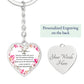 To My Lovely Mom-Graphic Heart with Curb Keychain