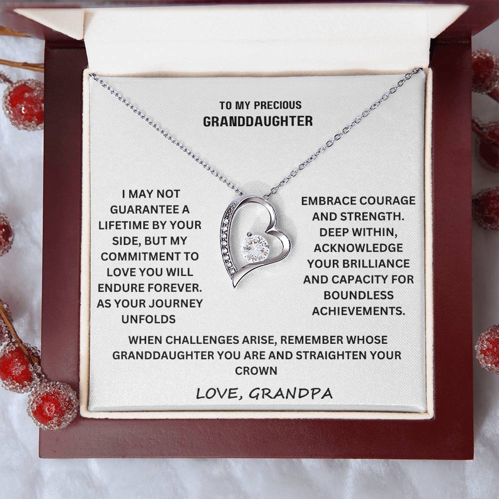 To my precious granddaughter -I may not guarantee