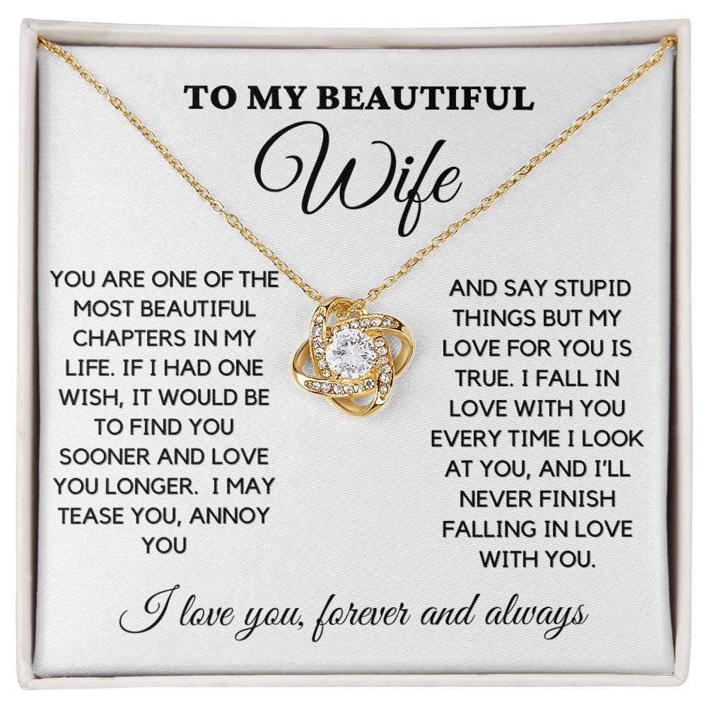 To My Beautiful Wife-Beautiful chapters in my life.