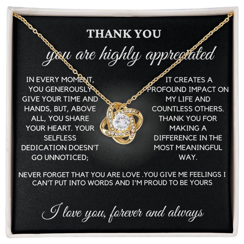 Thank You - You Highly Appreciated