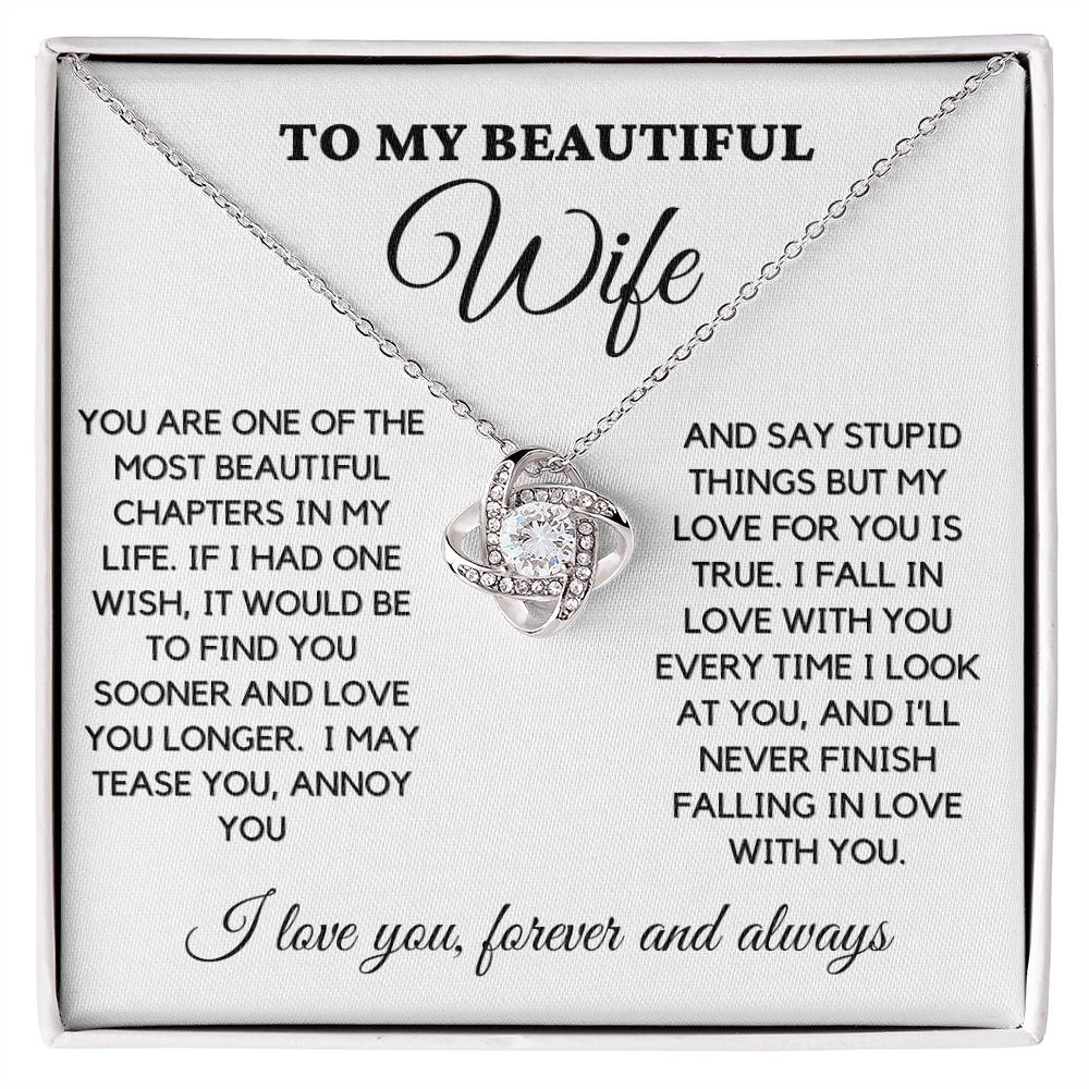 To My Beautiful Wife-Beautiful chapters in my life.