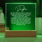 To My Darling Daughter-Acrylic Plaque