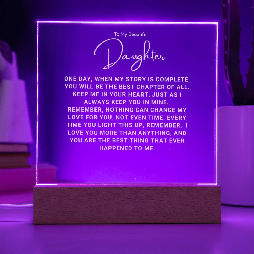 To My Darling Daughter-Acrylic Plaque