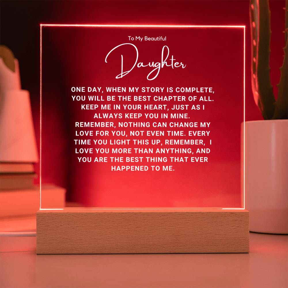 To My Darling Daughter-Acrylic Plaque