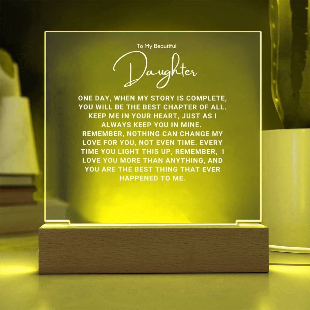 To My Darling Daughter-Acrylic Plaque