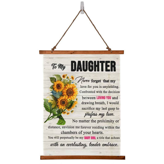 To My Daughter - Framed Wall Tapestry