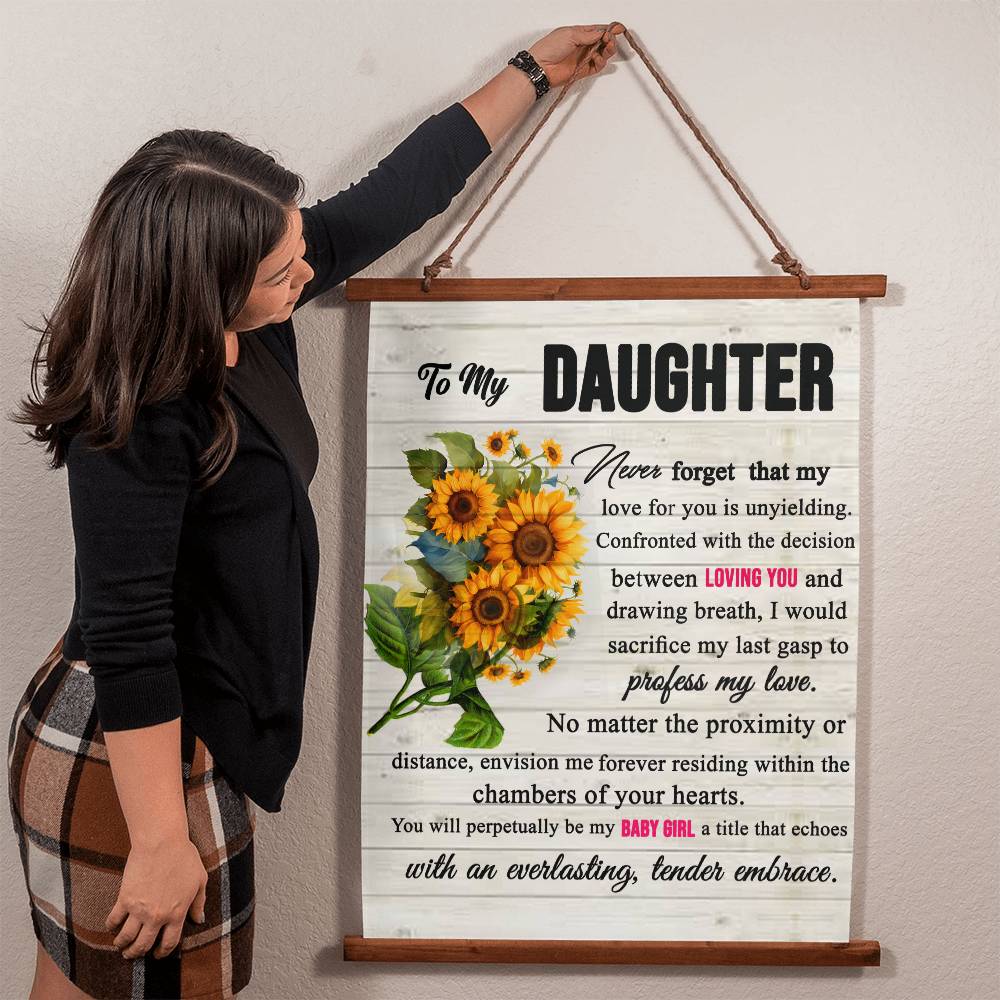 To My Daughter - Framed Wall Tapestry