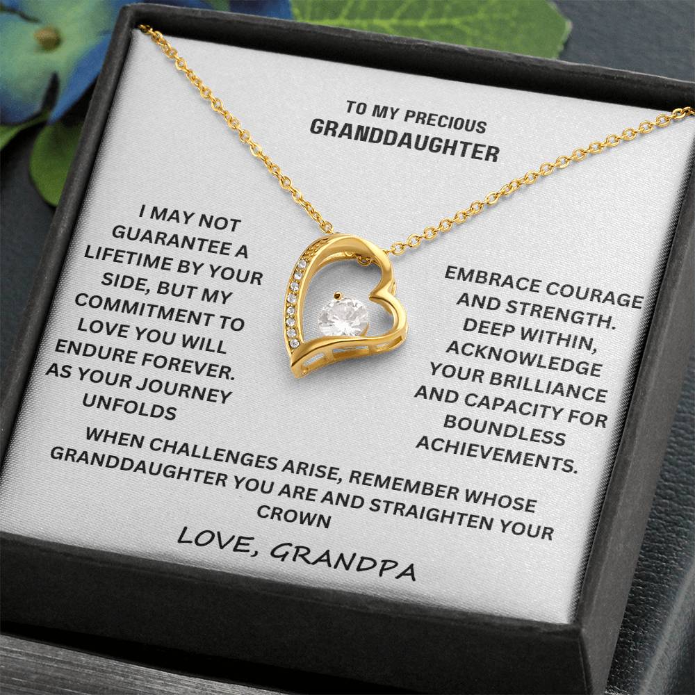 To my precious granddaughter -I may not guarantee