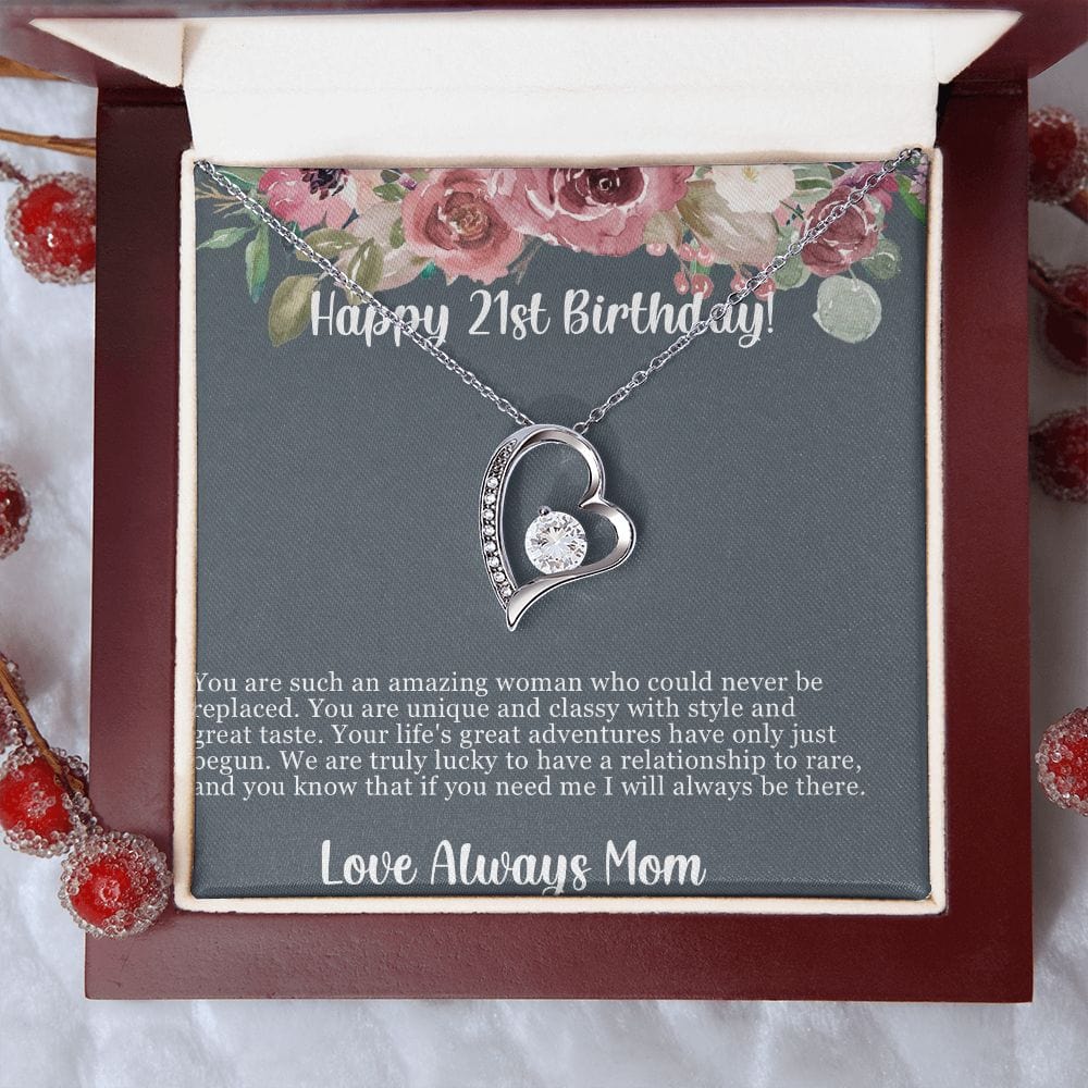To My daughter 21st birthday necklace gift