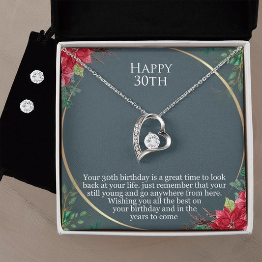 Happy 30th birthday necklace gift