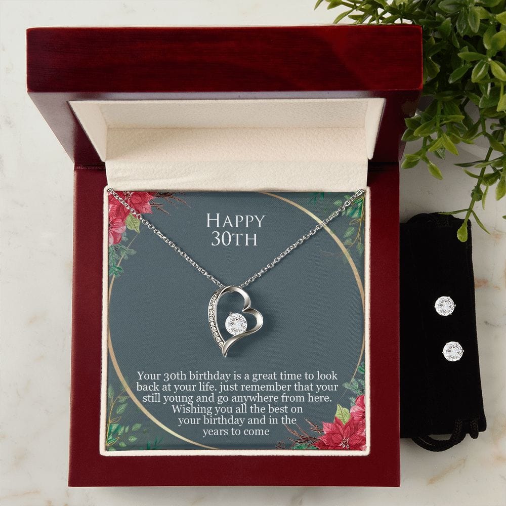 Happy 30th birthday necklace gift