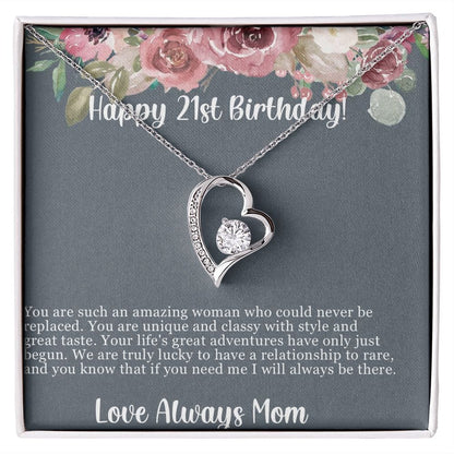 To My daughter 21st birthday necklace gift