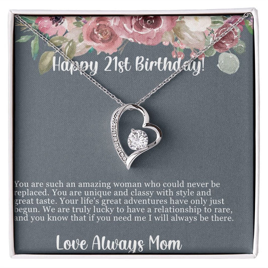To My daughter 21st birthday necklace gift