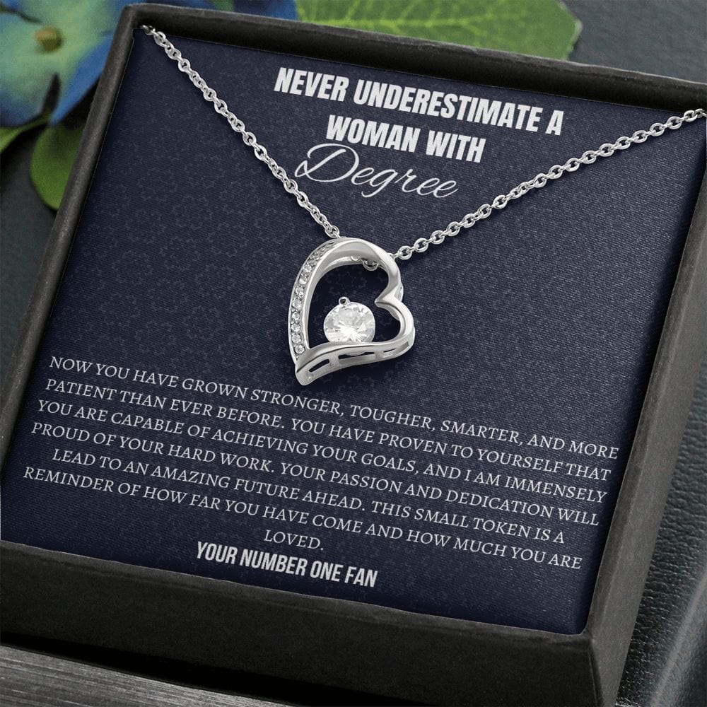 Never underestimate a WOMAN with a DEGREE -You have grown stronger and tougher