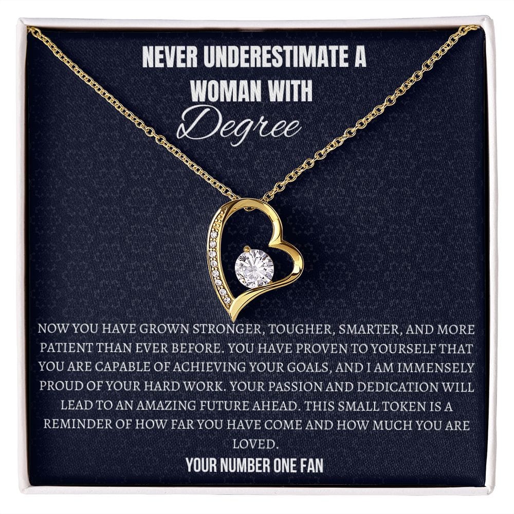 Never underestimate a WOMAN with a DEGREE -You have grown stronger and tougher