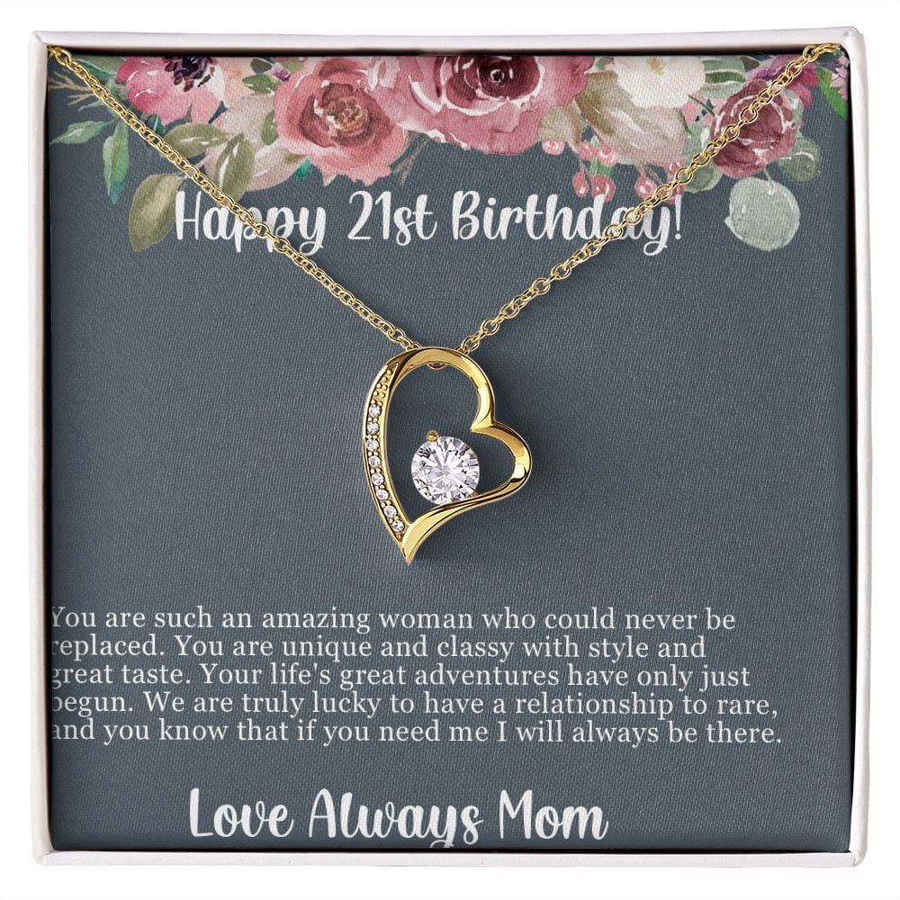 To My daughter 21st birthday necklace gift