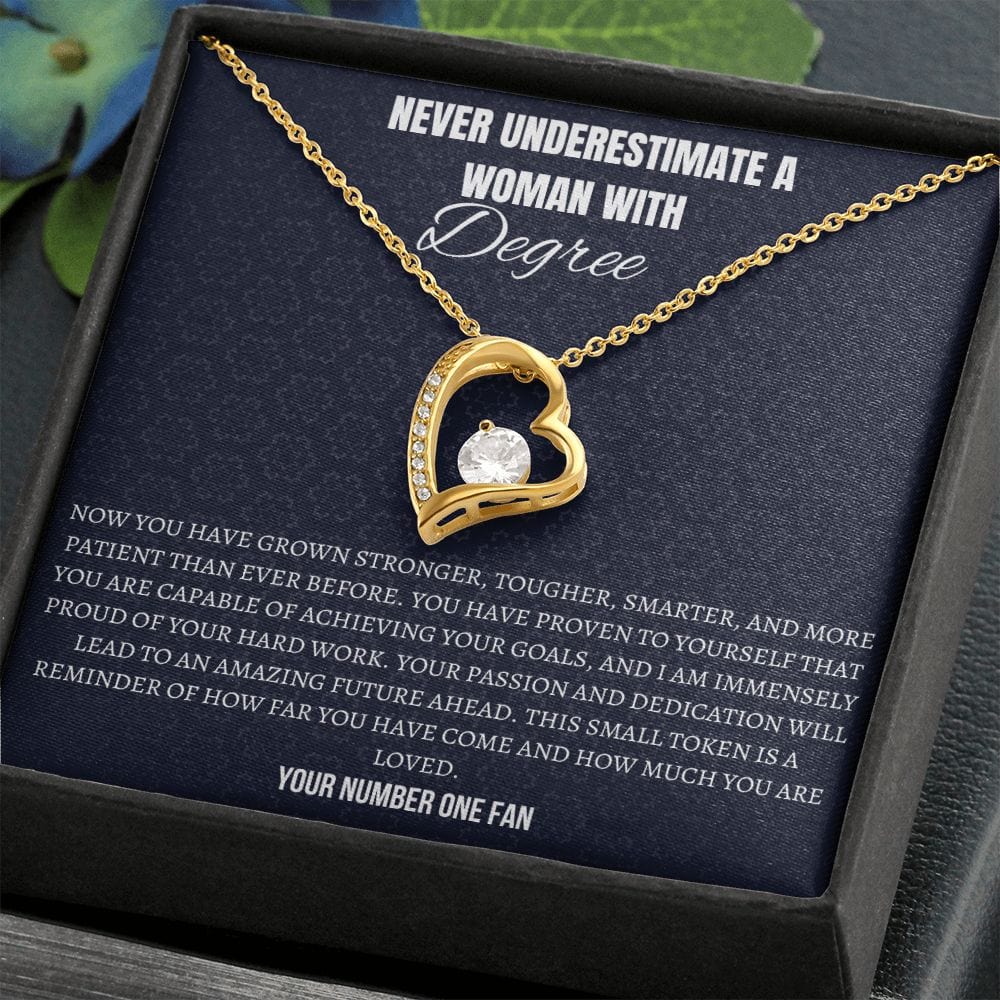Never underestimate a WOMAN with a DEGREE -You have grown stronger and tougher
